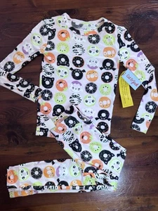 Cat & Jack 2pc Halloween Soft Brushed Tight Fit Pajama Set - Girls Size 8 - Picture 1 of 9