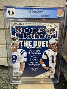 Peyton Manning & Tom Brady Sports Illustrated CGC 9.6 Newsstand 11/7/2005 - Picture 1 of 5