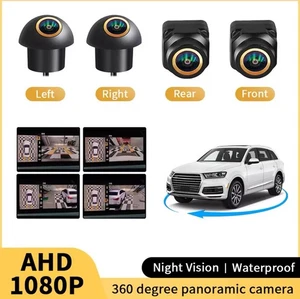 Cámara de coche HD 360 grados 1080P 3D AHD vista envolvente derecha+izquierda+frontal+vista trasera - Imagen 1 de 4