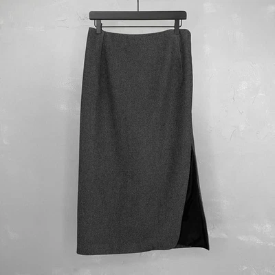 Jil Sander Cashmere and Fleece Wool Blend Flannel Maxi Skirt Size DE 38, US 8 - Image 1 of 4