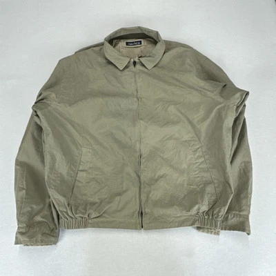 Vintage NAUTICA Harrington Jacket Men XL Beige Green Houndstooth Double Side 90s - Image 1 of 4
