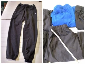 Scrubstar/Climate Right Cuddl Duds Women Black/Blue Nurse Medical Scrub Pants XS - Picture 1 of 12