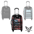 Subtle Patriot USA Luggage Spinner Wheels USA Interior, 22" Expandable w/ Handle