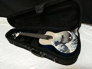 LUNA Great Wave Concert acoustic UKULELE new Mahogany UKE w/ LIGHT CASE - Picture 1 of 8