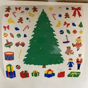 Vintage 1994 Mrs. Grossman’s CHRISTMAS TREE & DECORATIONS Stickers 1-Sheet 6 x 6 - Picture 1 of 1