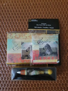 Zebra 12pc Notecards, Envelopes, 100pg Notepad, Pen Set - National Geographic - Picture 1 of 5