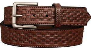 The Maverick: Brown Stitched Basket Weave 1.50" - Picture 1 of 18