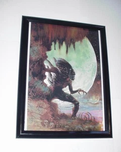 Aliens Poster #49 FRAMED Alien Xenomorph Fully Painted by Arthur Suydam - Picture 1 of 5