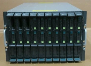 Fujitsu Primergy BX600 S3 7U S26361-K1156-V302 With 10x BX620 S4 Blade Servers - Picture 1 of 3