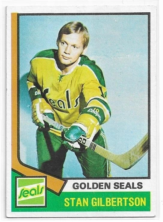 STAN GILBERTSON 1974-75 Topps Hockey card #223 California Seals EX+/NR MT - Image 1 of 1