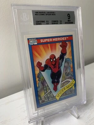 1990 Impel Marvel Universe 1 #30 Cosmic Spider-Man Graded BGS 9 ⬜️ Pop 11 - Image 1 of 2