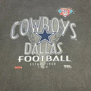 Vintage 1990s Dallas Cowboys Ultra Adult TShirt XL NFL 75 Years Single Stitch - Picture 1 of 13