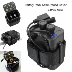 Wasserdicht 8,4 V USB DC 4/6x Akku Aufbewahrungsbox Laden für Fahrrad LED Licht - Bild 1 von 14
