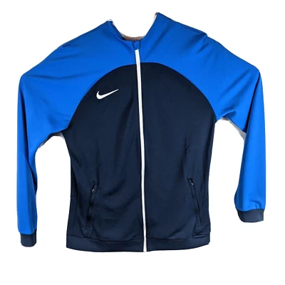 Nike Blue Track Jacket Womens Size Medium Full Zip Warm Up 2 Color - Image 1 of 4