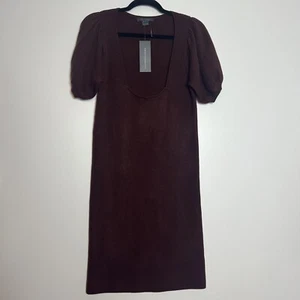 Vestido Suéter Escote Cuadrado Acanalado French Connection Talla L - Imagen 1 de 20