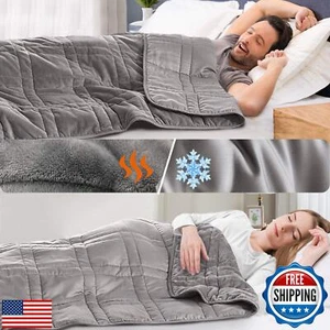 OMYSTYLE Double-Sided 15lb Weighted Blanket(60 X 80 Inches, Twin Size), Rever - Picture 1 of 5