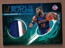 2017-18 DONRUSS BACK TO THE FUTURE MATERIALS PRIME GREG MONROE #2/10