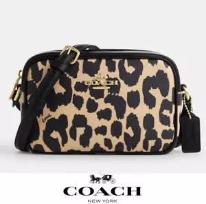 NWT ❤️ Coach Mini Jamie Camera Bag With Leopard Print - Picture 1 of 7