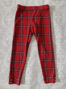 Janie and Jack 12 Girl Tartan Plaid Christmas Pants - Picture 1 of 3