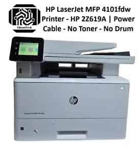 HP LaserJet MFP 4101fdw Printer - HP 2Z619A | Power Cable - No Toner - No Drum - Picture 1 of 9