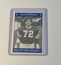 Bruce Matthews 1990 Little Big Leaguers HOF RARE Houston Oilers / USC Trojans