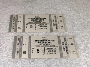 WWF 1990 WORLD FEDERATION OF WRESTLING UNUSED TICKETS Dusty Rhodes Randy Savage - Picture 1 of 4