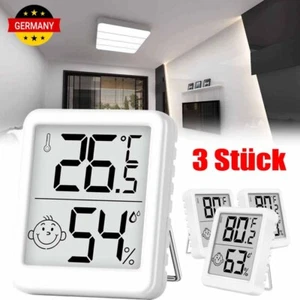 3er Digital Thermo-Hygrometer Thermometer Luftfeuchtigkeit Temperaturmessgerät - Bild 1 von 20