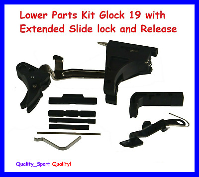 LPK Glock 19 With Polymer Trigger + Extended Slide Lock + Extended Release • 41.99$