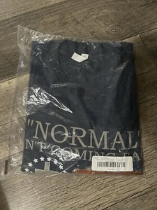 Love in Faith Normal Isn't Coming Back Faith Graphic Christian T-Shirt Navy Tees - Picture 1 of 4