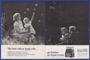 Vintage 1964 RC ROYAL CROWN COLA Soda Pop RARE Print Ad 1960's - Picture 1 of 1