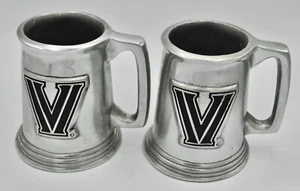 Pair of University of Villanova Stein Tankard Mug RWP Wilton Armetale Noggin - Picture 1 of 12