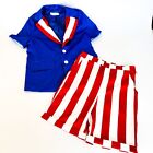 Red White Blue Uncle Same 2 Piece Costume Child Size 8-12