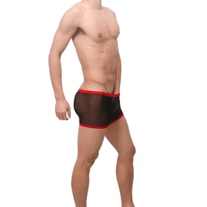 Boxer Noir taille M Ref S17 Uzhot by neofan transparent sheer - Picture 1 of 4