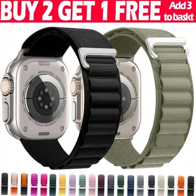 Nylon Armband für Apple Watch Series10 9 8 7 6 5 4 3  Ultra Loop 45/49mm Alpine - Bild 1 von 4