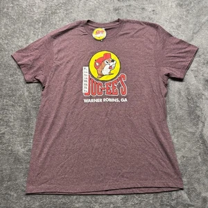 Bucees Shirt Herren XL Lila Kurzarm Grafik T-Shirt Travel Truck Stop Biber Neu - Bild 1 von 10
