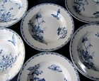 6 Assiettes Service Carmen Papillon Libellule Terre de Fer Sarreguemines 1920