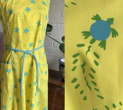Vestido recto vintage años 60 para mujer XL (16) The Vested Gentress Yellow Sea Turtle Foto 1 de 4