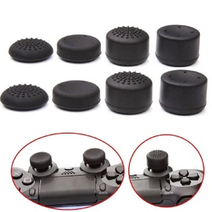 8*Joystick Cap Cover For Nintendo Switch Joy-Con Black Silicone Thumb Stick Grip - Picture 1 of 9