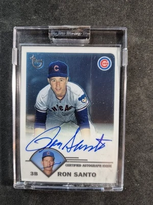 Ron Santo Auto 2003 Topps Retired Signature Autographs RSA Encased Cubs HOF - Image 1 of 2