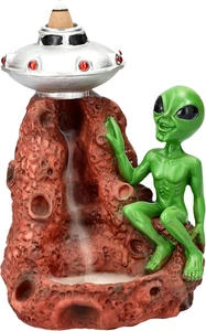 Alien UFO Rückfluss Räuchergefäß mit Wasserfall Effekt - Bild 1 von 12