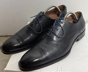 Zapatos de vestir Oxford vintage Foundry Co. de cuero negro con puntera talla 12 M - Imagen 1 de 9