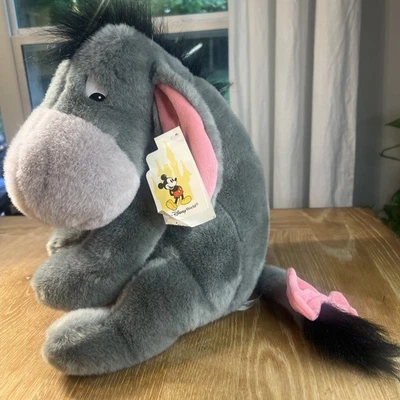 Walt Disney World Gray Grey Eeyore Stuffed Animal Plush Vintage 1990s Theme Park - Image 1 of 4