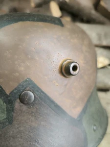 ¡Original! Casco M16 Imperial Alemán Primera Guerra Mundial camuflaje el casco está marcado BF64 - Imagen 1 de 24