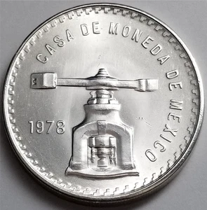 Mexico Una Onza Troy 1978, Casa de Moneda 1 Oz .925 Fine Silver Coin, KEY-DATE.. - Picture 1 of 4
