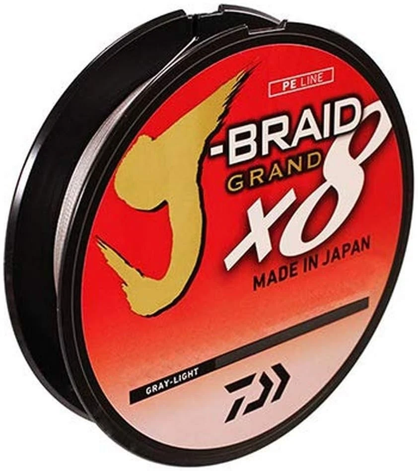 Рыболовная леска Daiwa J-Braid Grand x8 серая легкая 15 фунтов 300 ярдов - JBGD8U15-300GL - Изображение 1 из 1