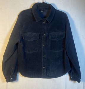 Sanctuary Anthropologie Damengröße Large marineblaue Cordhemdjacke - Bild 1 von 3