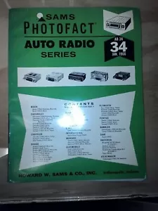 Sams Photofact Service Manual Auto Radio Series AR-34 - Picture 1 of 2