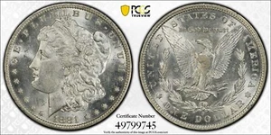 1881-O $1 Morgan Silver Dollar PCGS MS61  - Picture 1 of 1