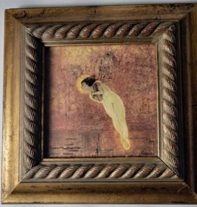 Obra de arte, iris, detalle de un hada 1886 por John Atkinson Grimshaw inglés 7"X 7" - Imagen 1 de 12