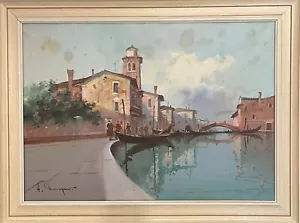Dipinto olio su tela, Aldo Marangoni, Venezia, XX secolo - Imagen 1 de 6